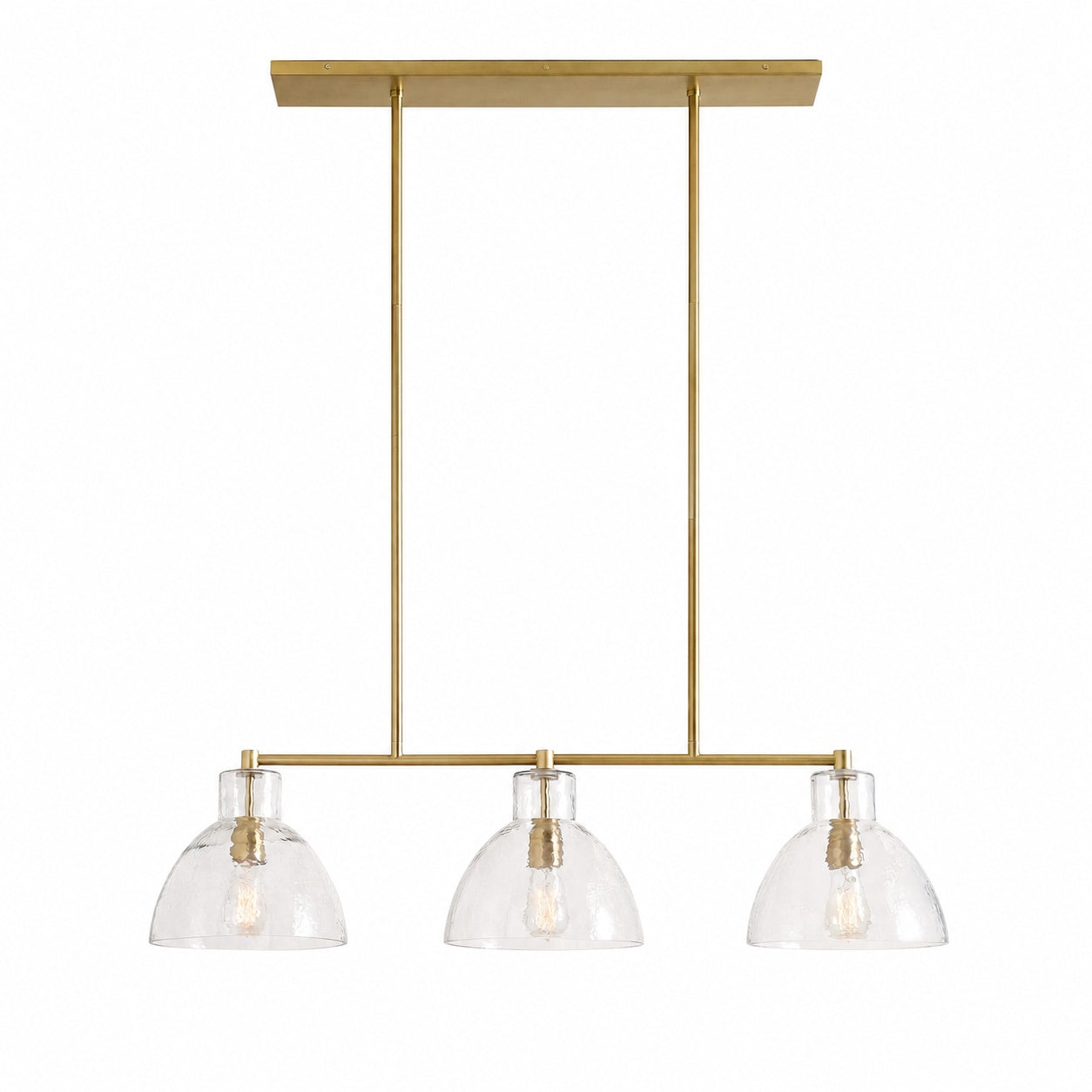 Glavira Recycled Glass Linear Chandelier - Elegant Modern Lighting