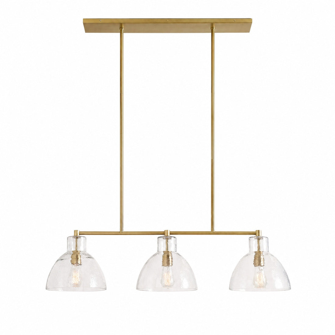 Glavira Recycled Glass Linear Chandelier - Elegant Modern Lighting