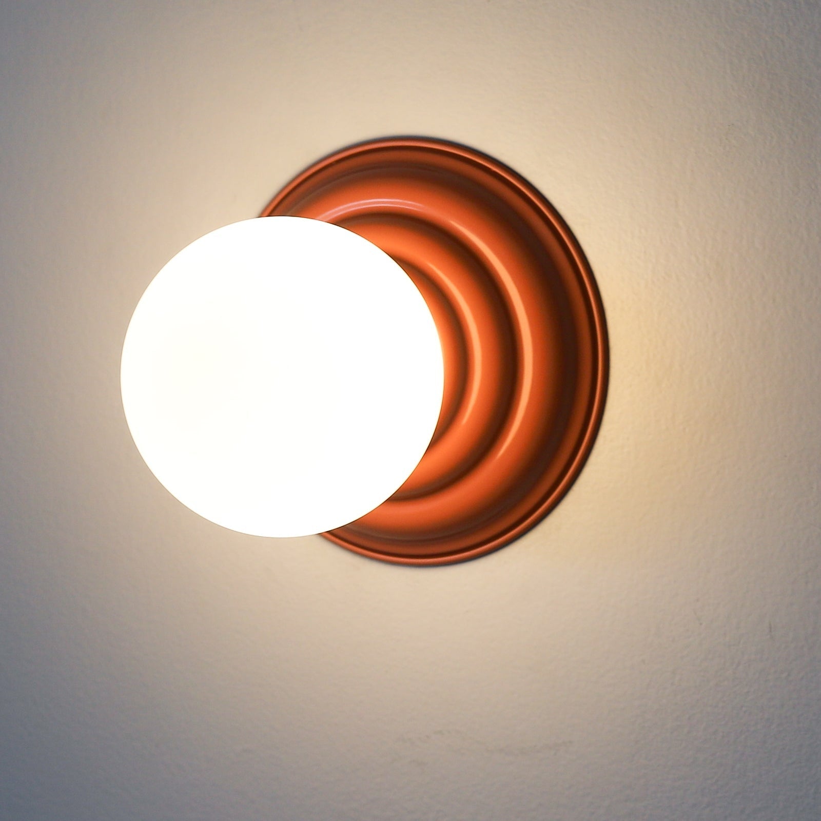 Retro Flushmount Ceiling Light or Wall Sconce - Minimalist Glass Globe