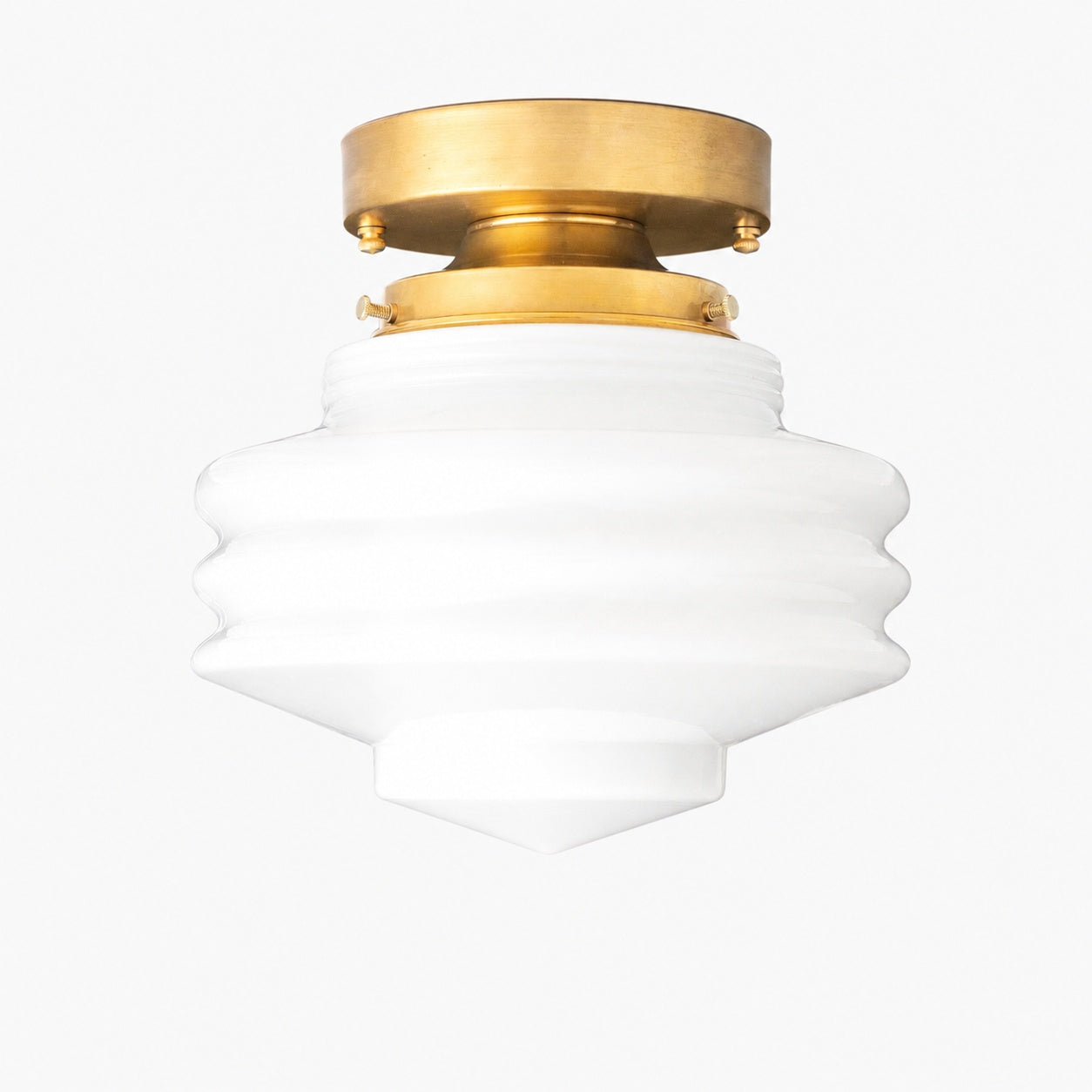 Geotower Glass Art Deco Ceiling Light - Glass Globe - Elegant Home Fixture