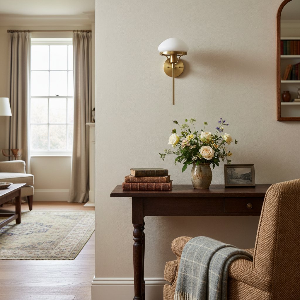 Ornato Luxe Modern Art Deco Wall Light - Opal Glass Globe Sconce - Brass or Black