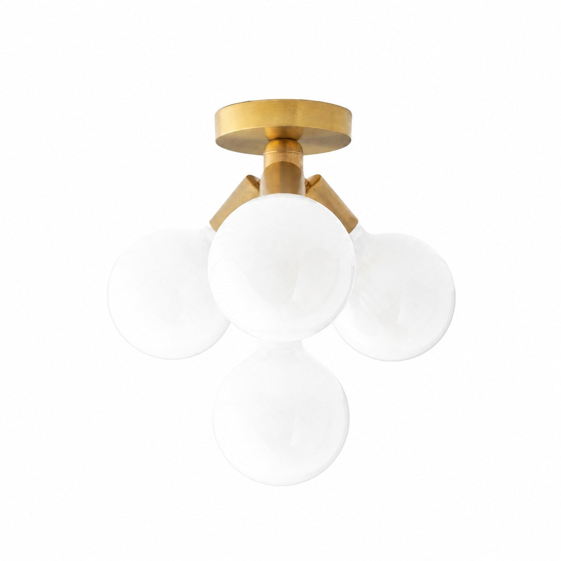 Glorica Glass Flush Mount Light - Globe Ceiling Fixture Modern
