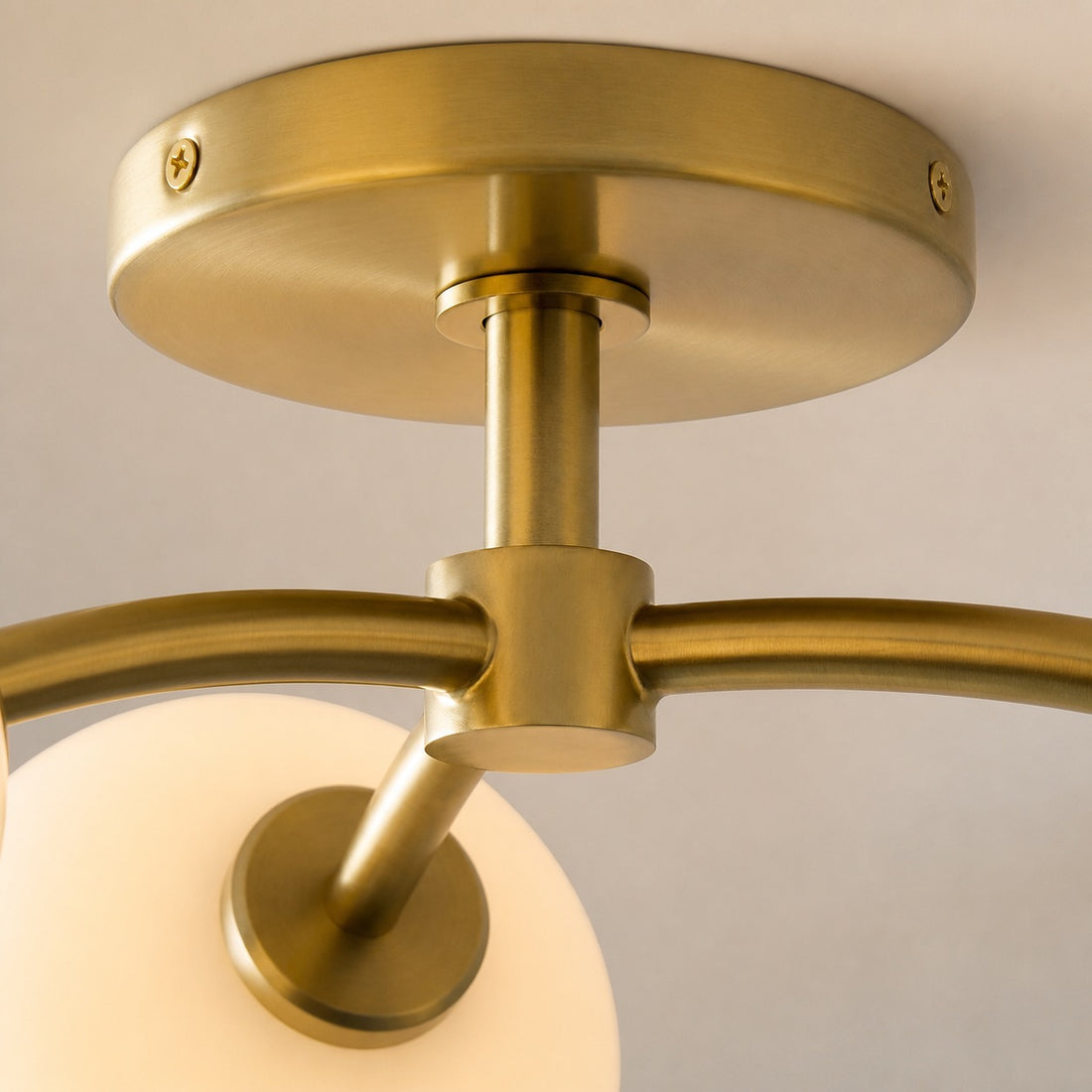 Arden Glass Contemporary 3 Light Ceiling Fixture - Sculptural Multi-Light Fixture for Living Spaces