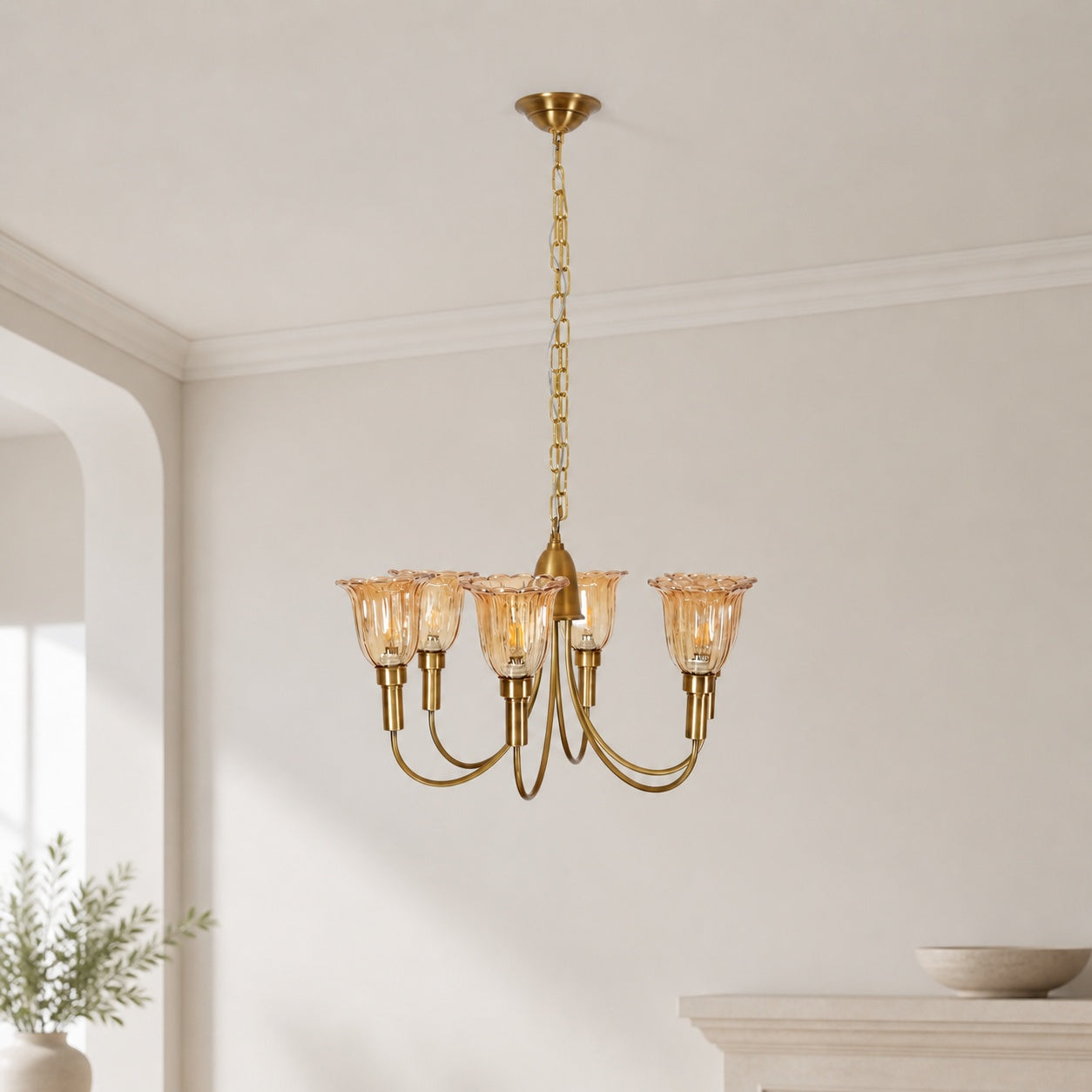 Columbia Brass Chandelier