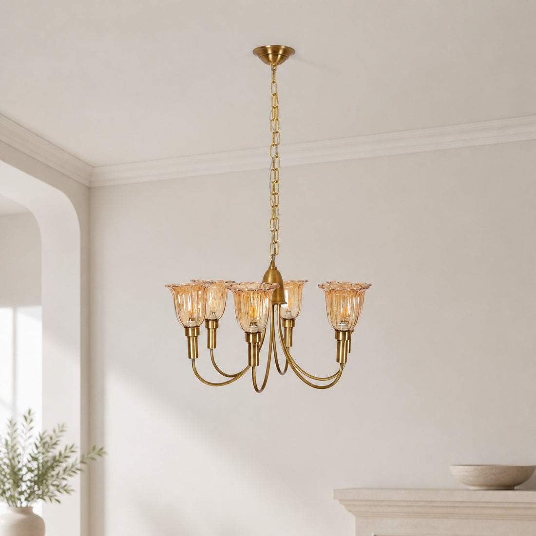 Columbia Brass Chandelier
