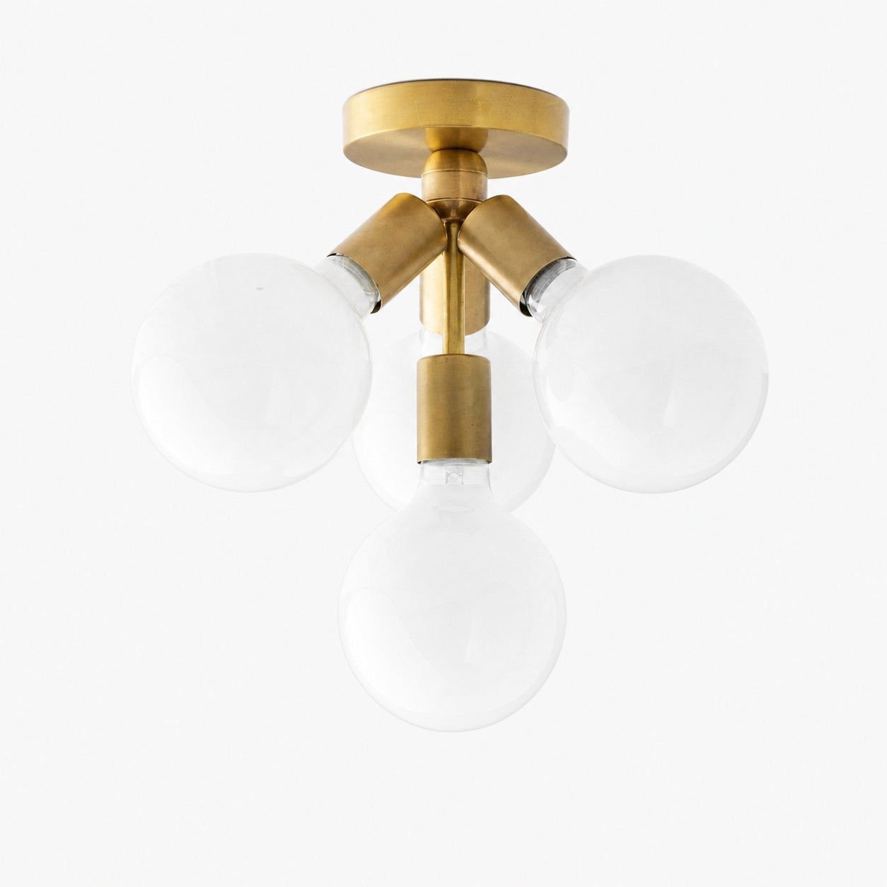 Glorica Glass Flush Mount Light - Globe Ceiling Fixture Modern
