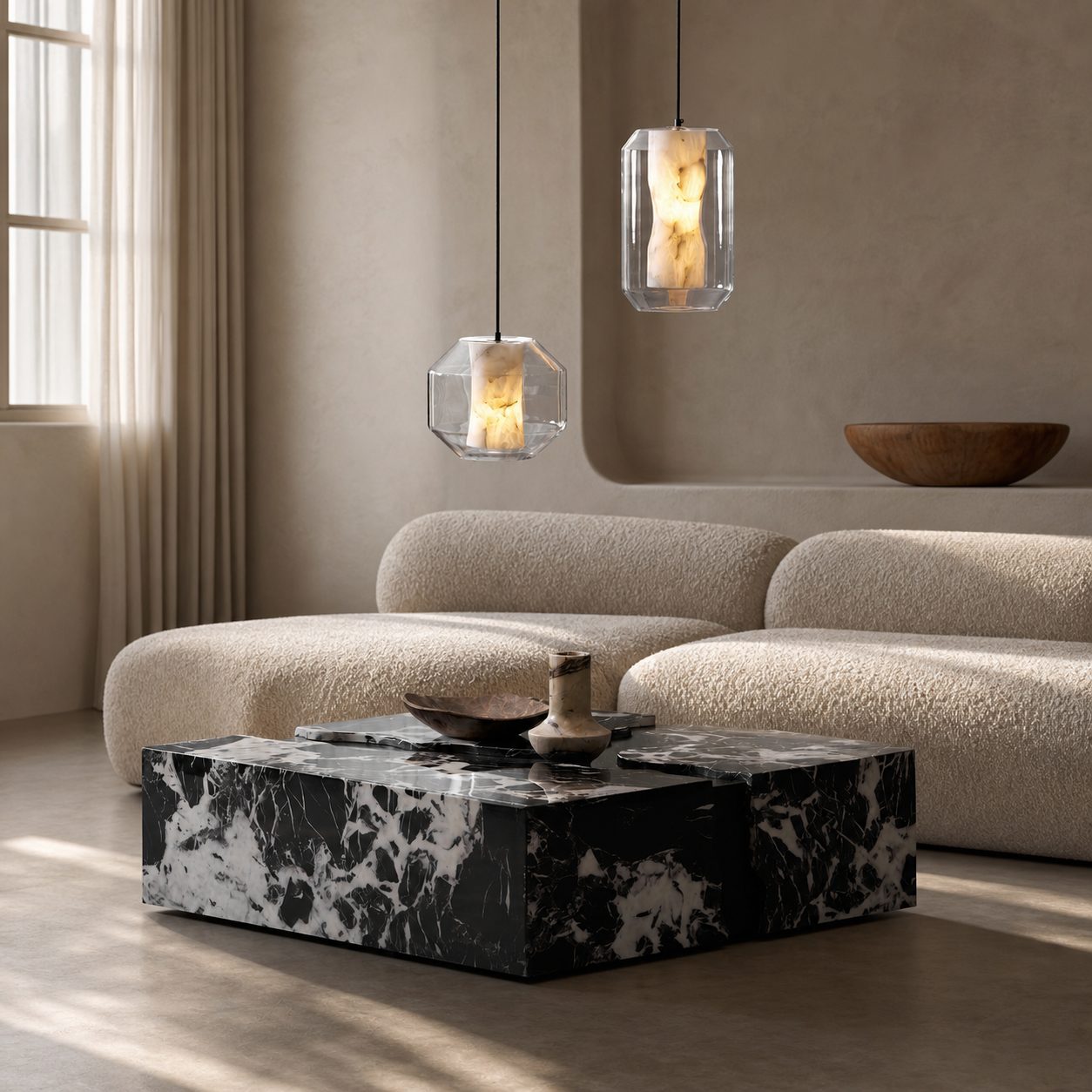 Glass Alabaster Pendant Lamp