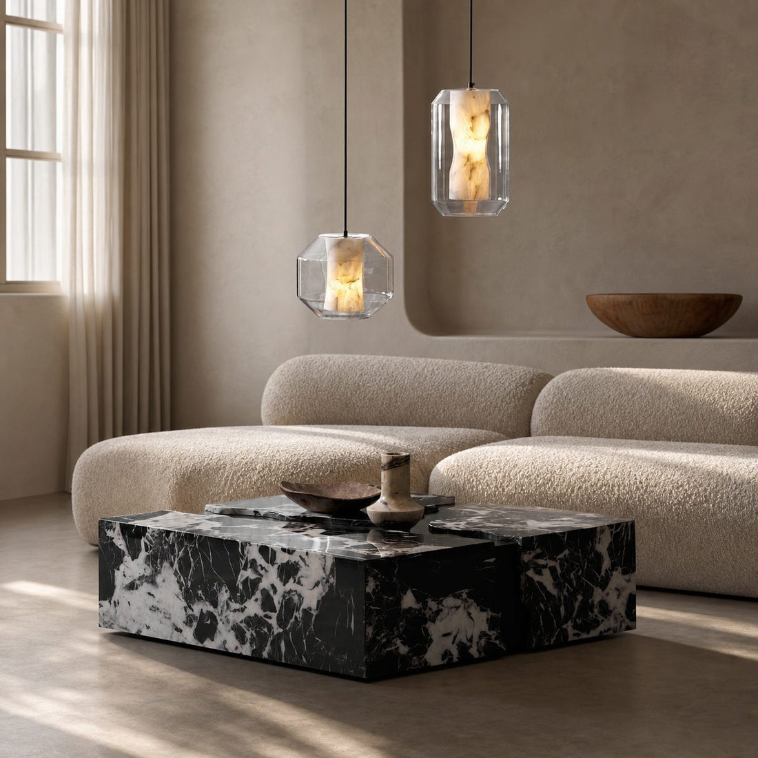 Glass Alabaster Pendant Lamp