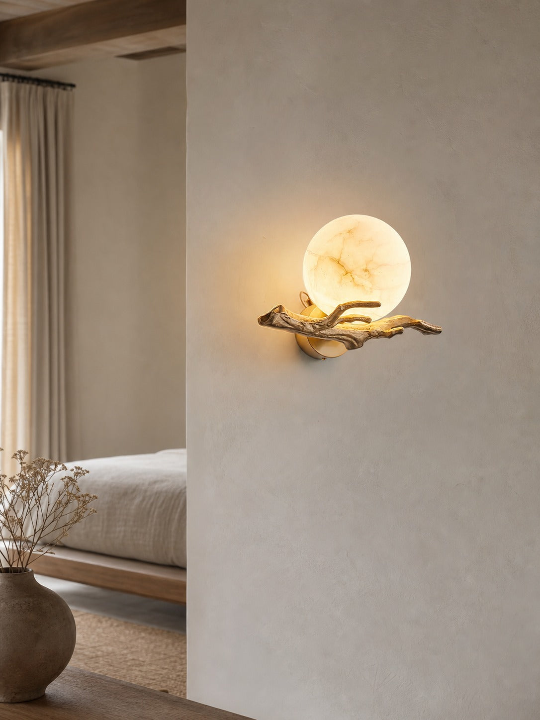 Retro Twigs Alabaster Wall Lamp