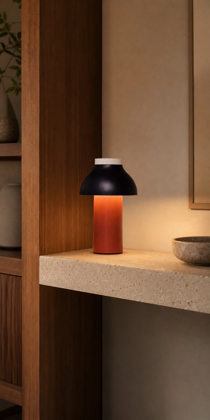Modern Portable Table Lamp – Minimalist Rechargeable Light for Indoor Outdoor Use