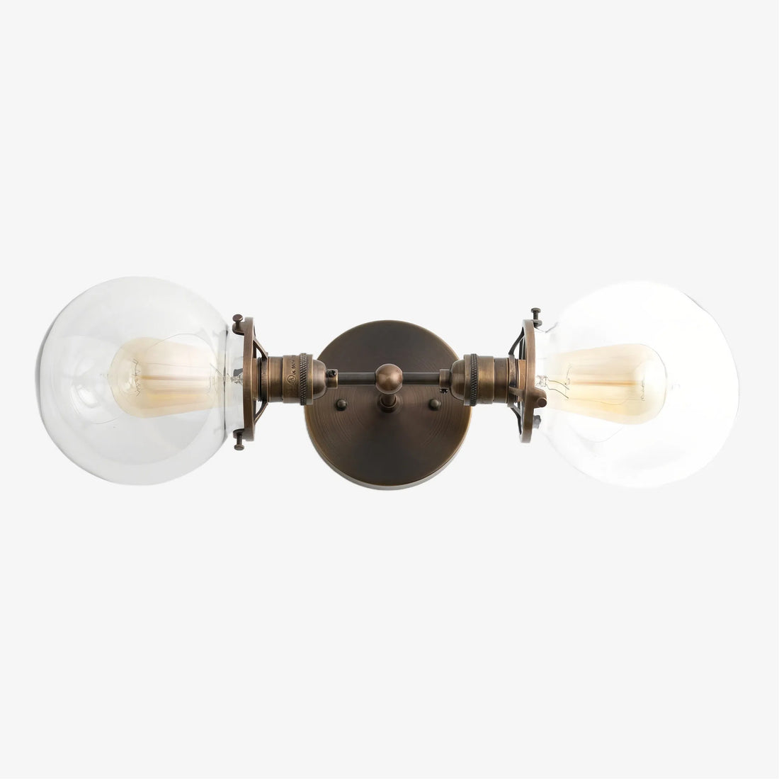 Lumio Globe Industrial Vanity Lighting- Modern Double Globe Wall Light