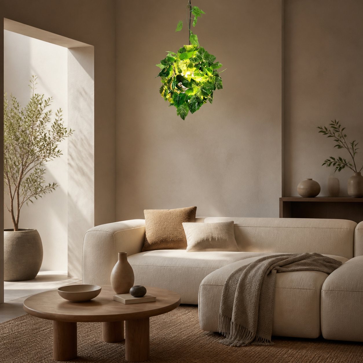 Boltvein Natural-Inspired Pendant Lamp - Botanical-Industrial Fusion Design for Modern Interior Decor U24
