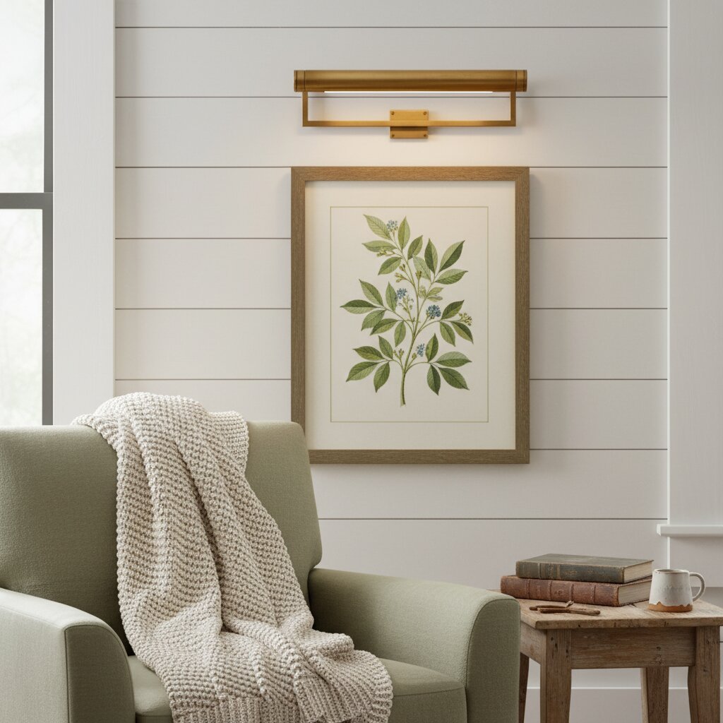 Aurix Picture Light - Sleek Slim Design Wall Lamp Metal Finish for Living Rooms & Galleries