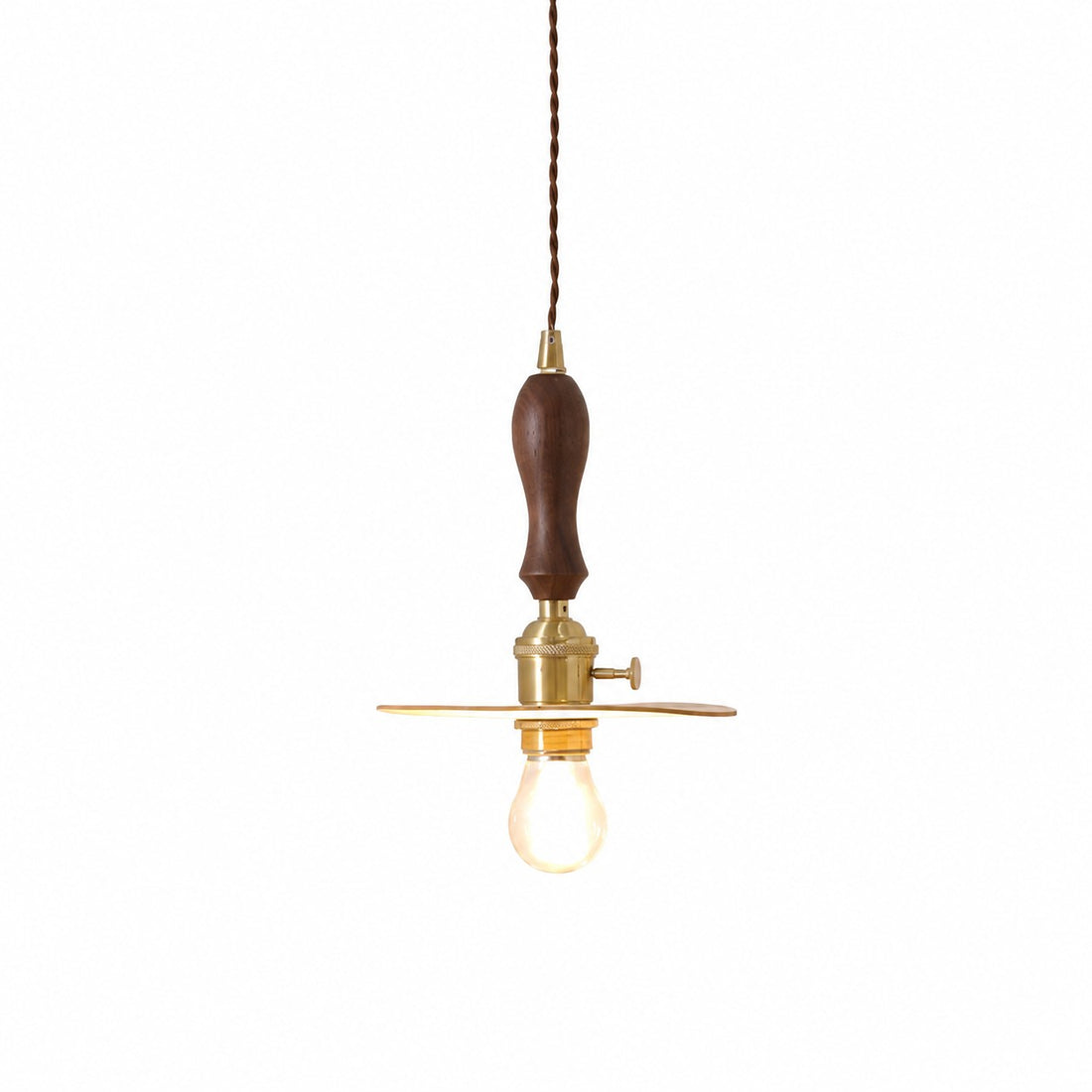 Vintage leather pendant light