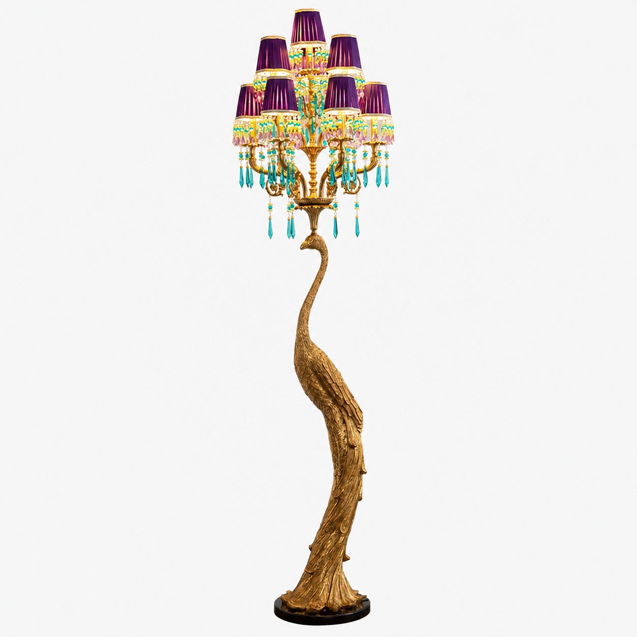 Perky Peacock Floor Lamp