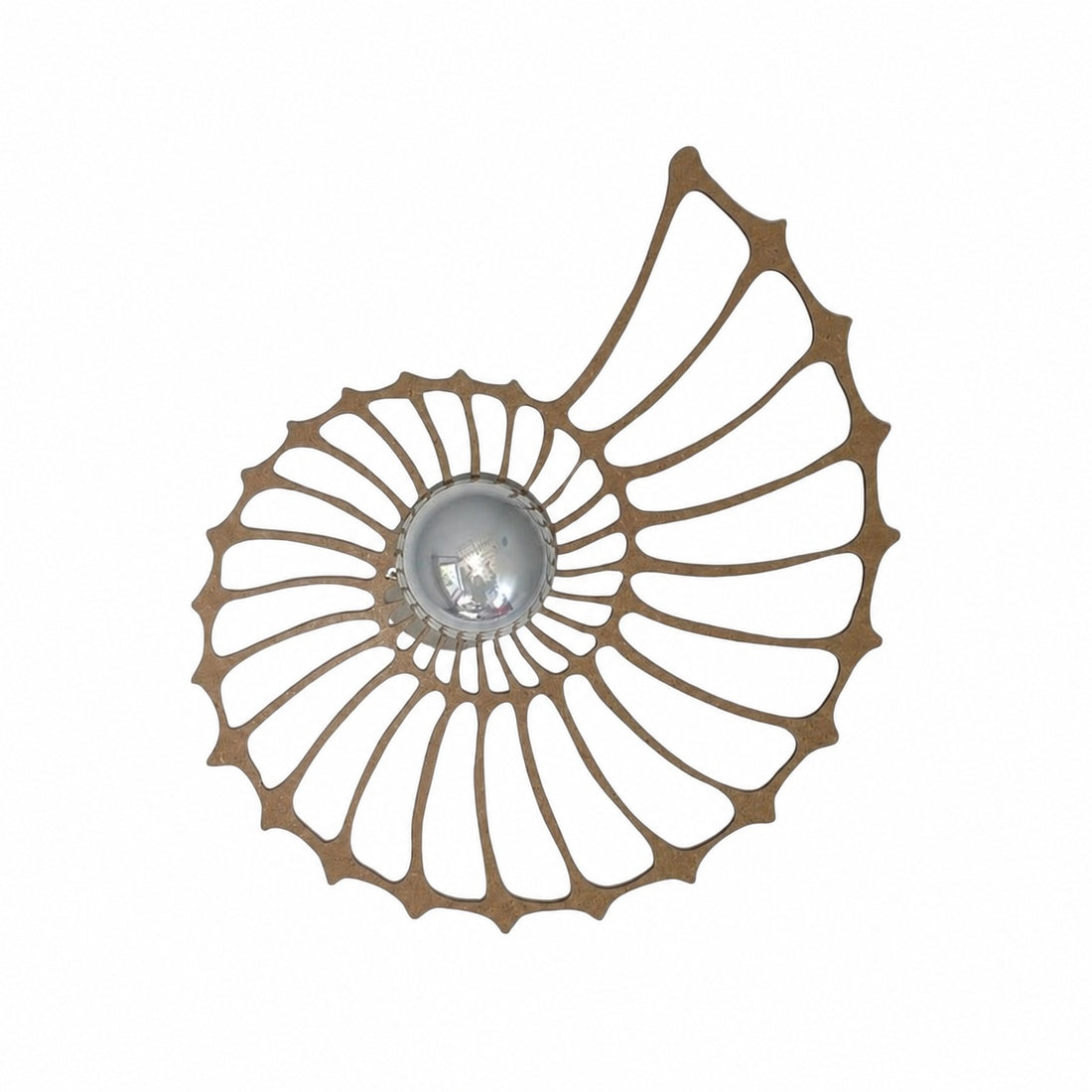 Spiralyn Nautilus Shell Silhouette Modern Wall Lamp - Lighting for Living Room
