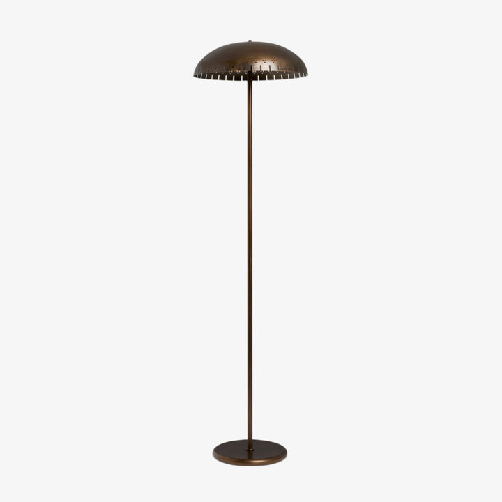 Lustrona Metal Standing Floor Lamp – Modern Half-Dome Shade Accent Light for Home Styling