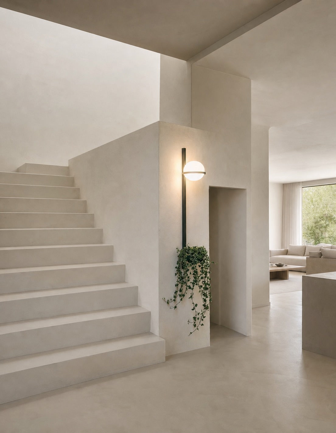 Globe Shade Minimalist Wall Lamp for Indoor and Outdoor Spaces
