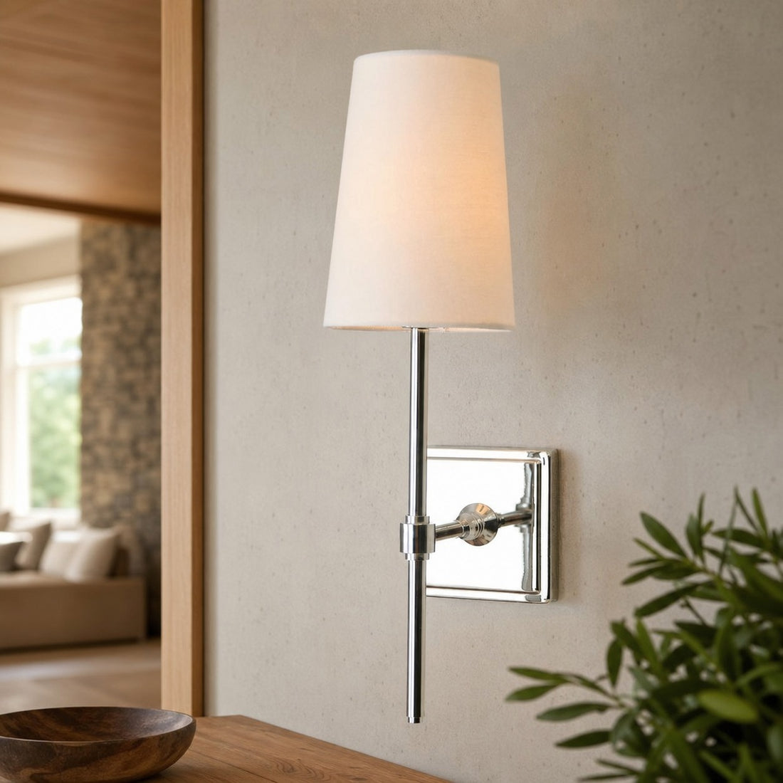 Derlina White Linen Shades Wall Lamp – Retro Metal Multi-Head Lighting Fixture