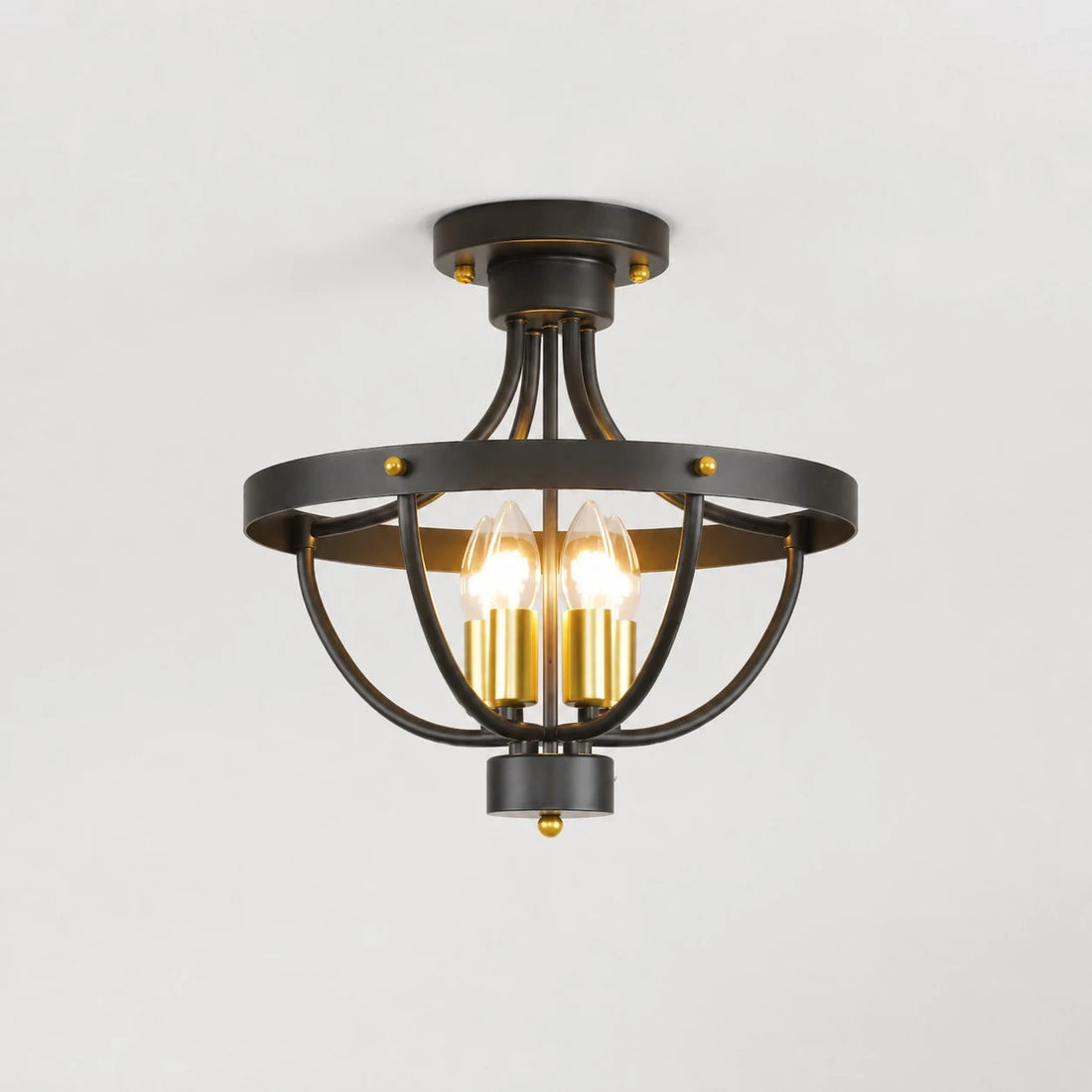 black-semi-flush