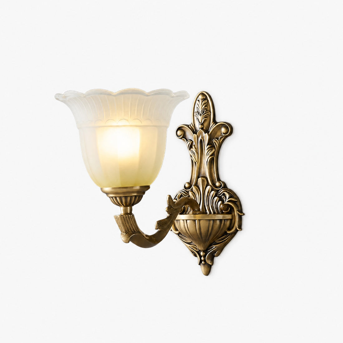 Bloom Flower Brass Sconce