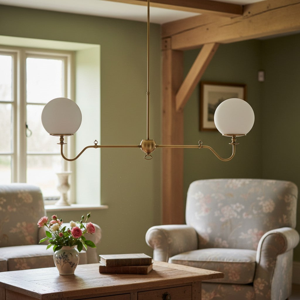 Glorica Glass Brass Chandelier Lighting - Contemporary Glass Multi-Light Hanging Fixture