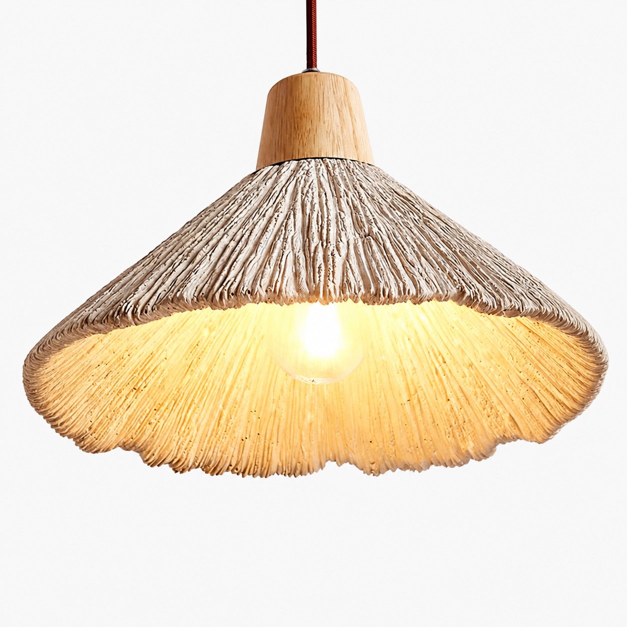 Solaraeon Pleated Pendant Lamp Modern Industrial Hanging Light for Dining and Living Spaces