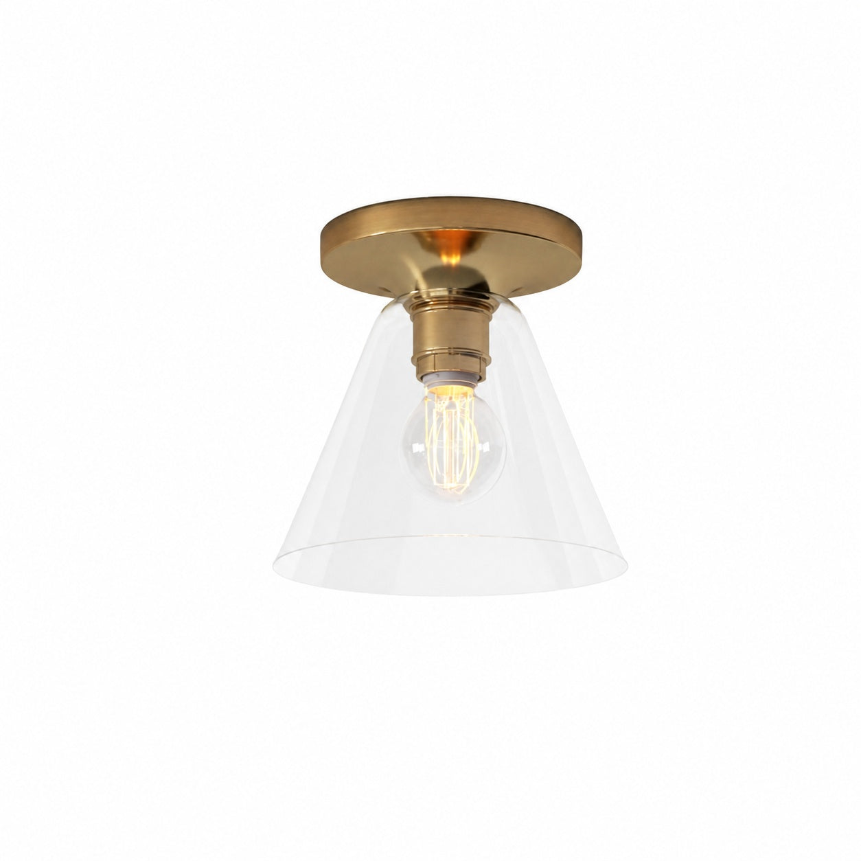 Conica Cone Flush Mount – Glass Ceiling Light for Modern Spaces