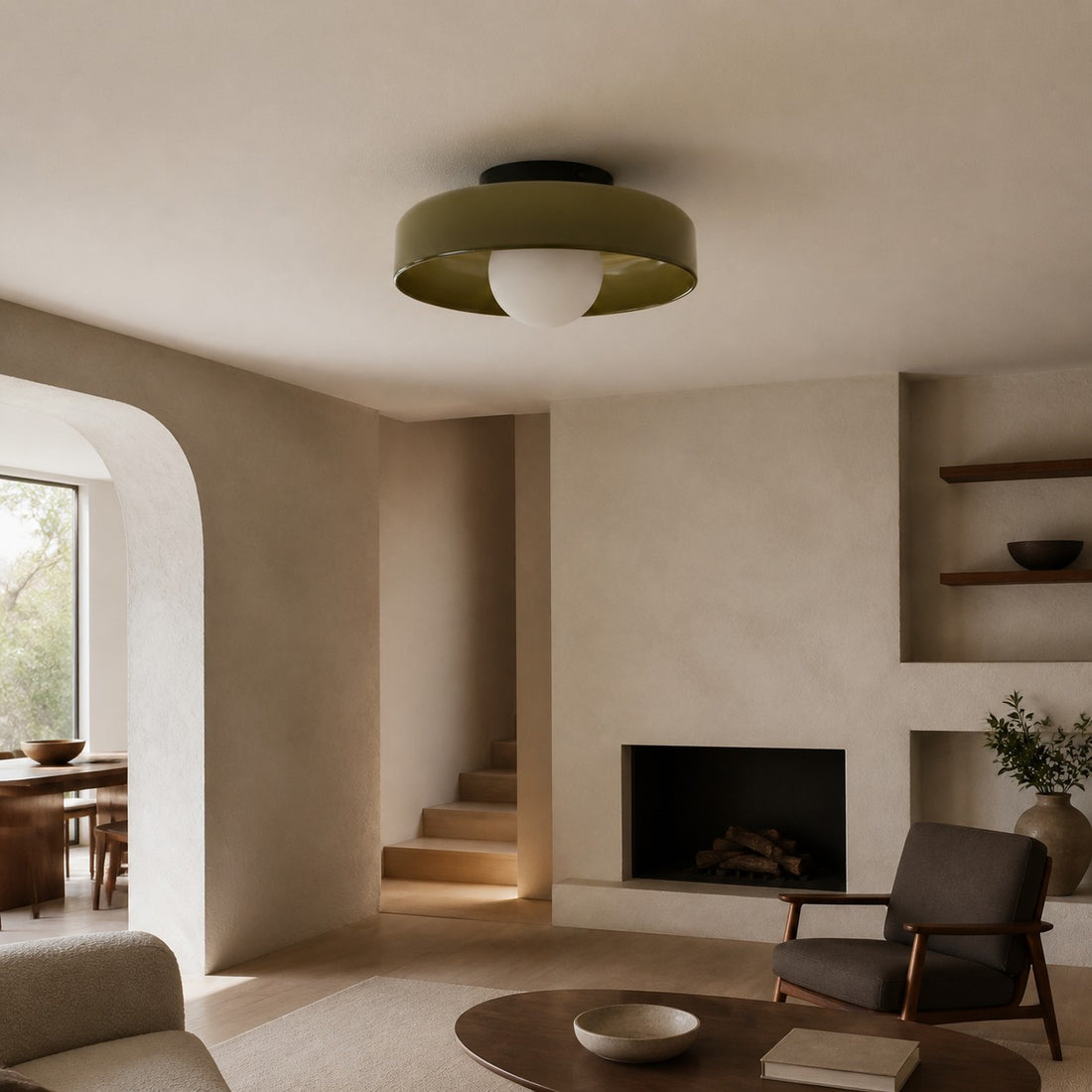Glasenti Halo Disc Orb Ceiling Lamp Wall Lamp – Modern Sculptural Lighting for Living Spaces U29