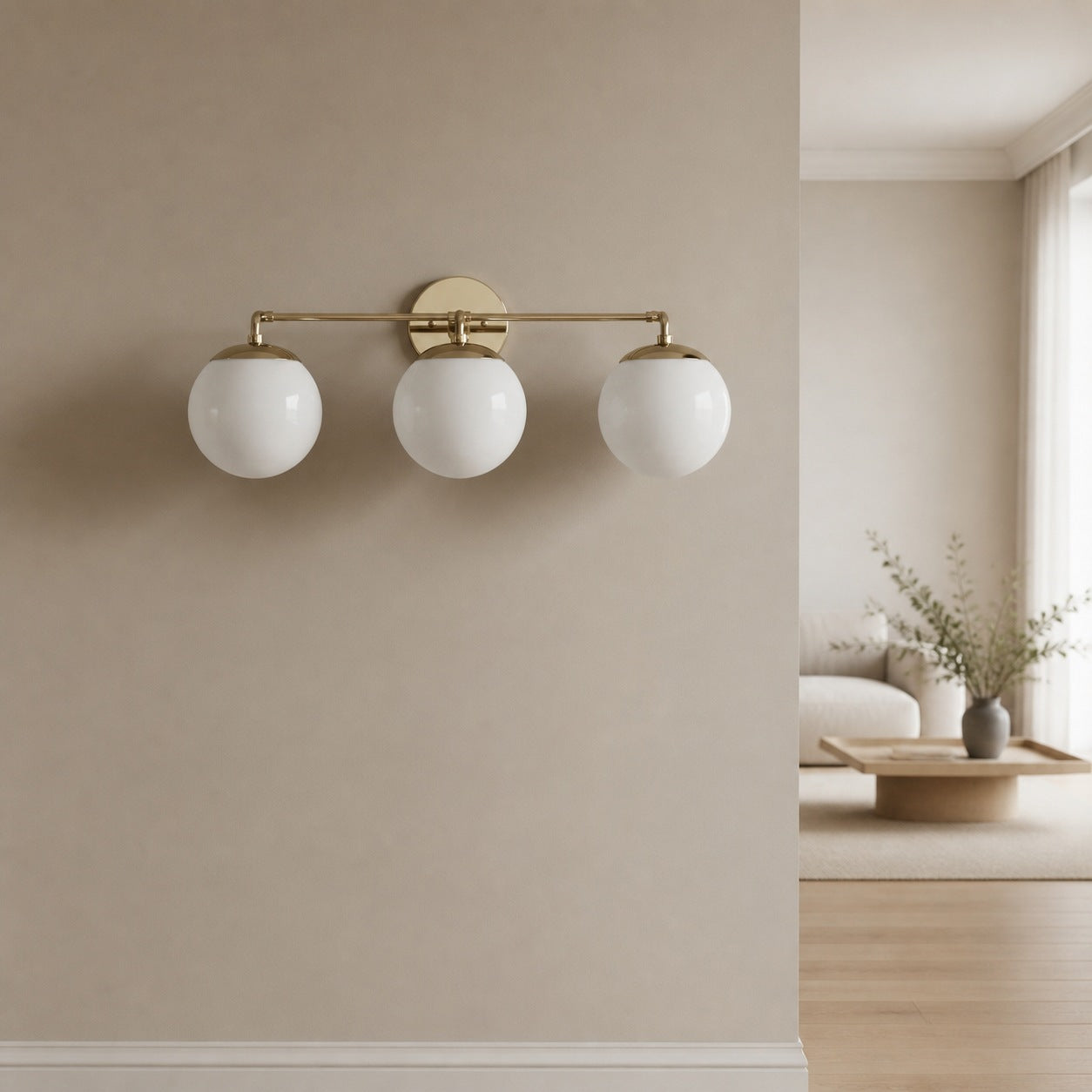 Glorica Glass Wall Sconce - Modern Vintage Vanity Light Fixture