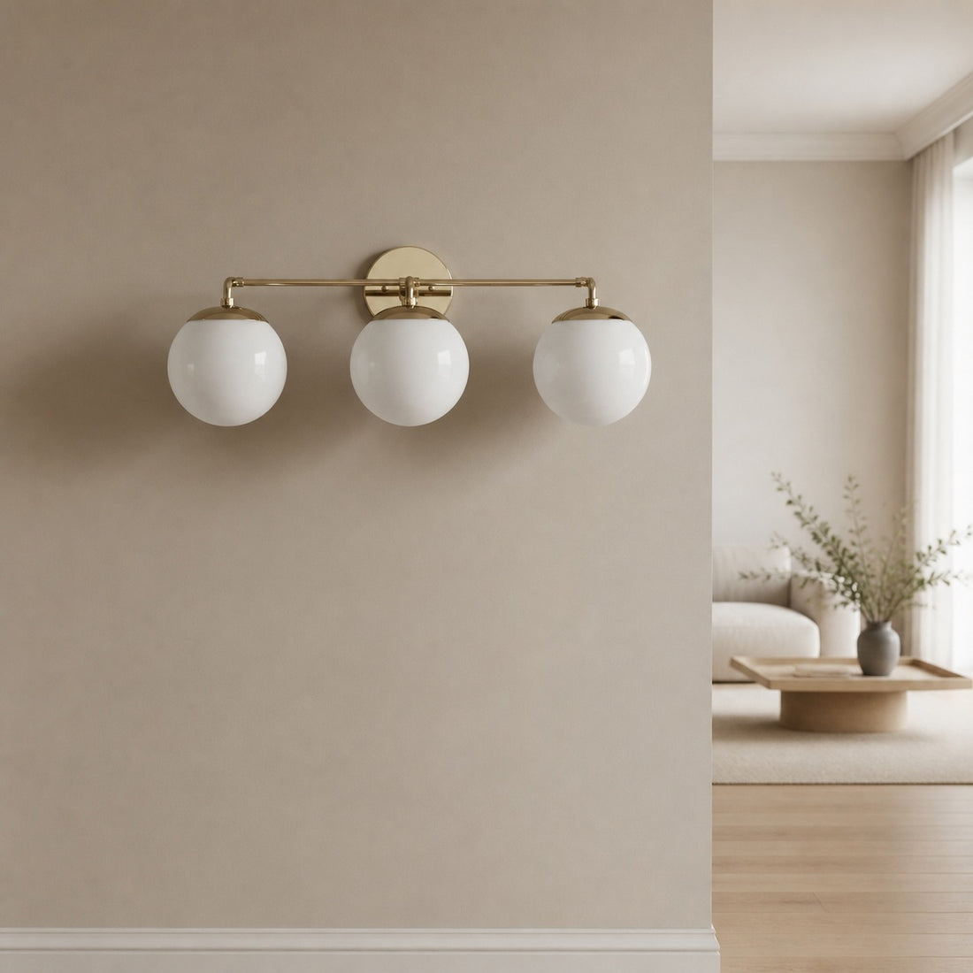 Glorica Glass Wall Sconce - Modern Vintage Vanity Light Fixture