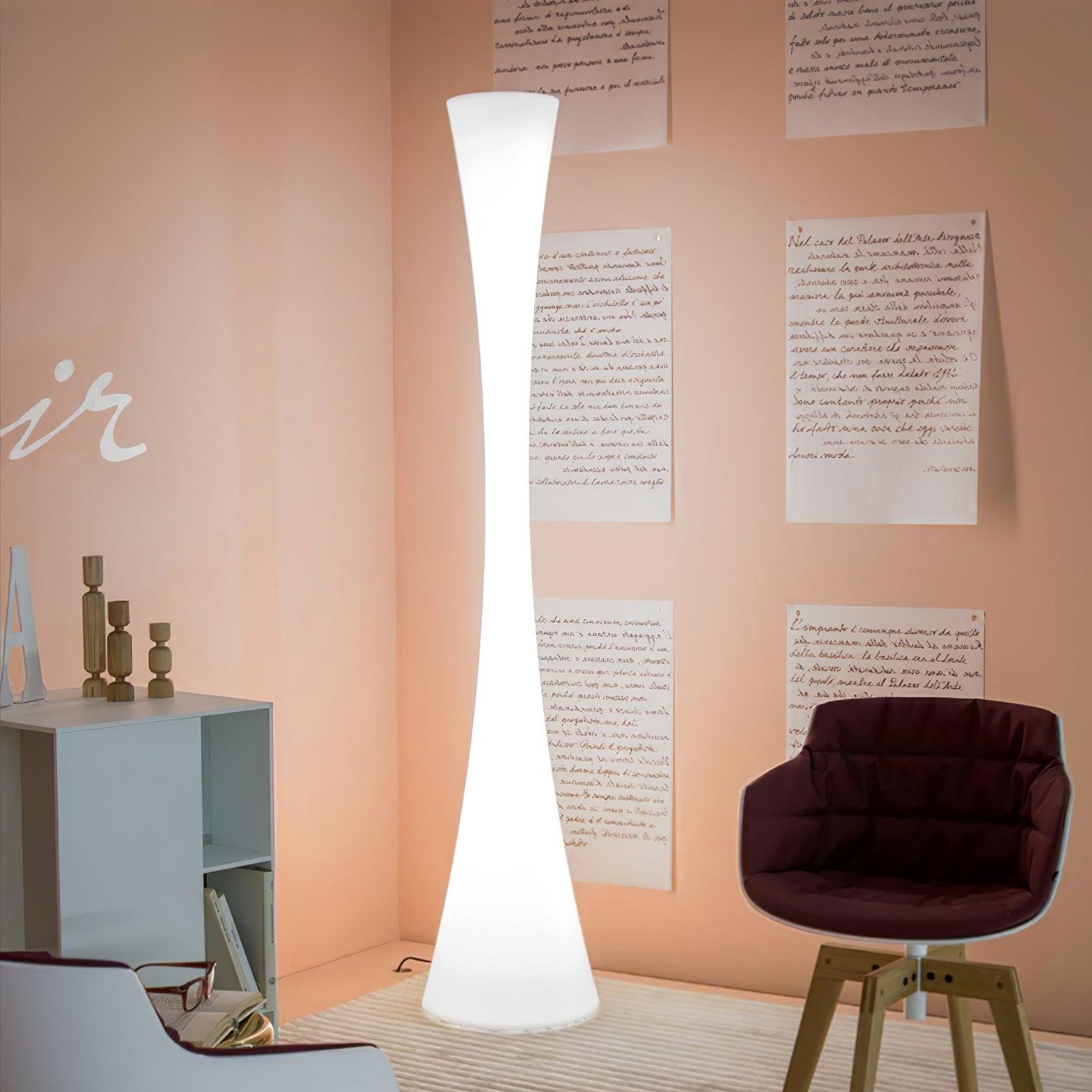 Romantic Simple White Column Floor Lamp