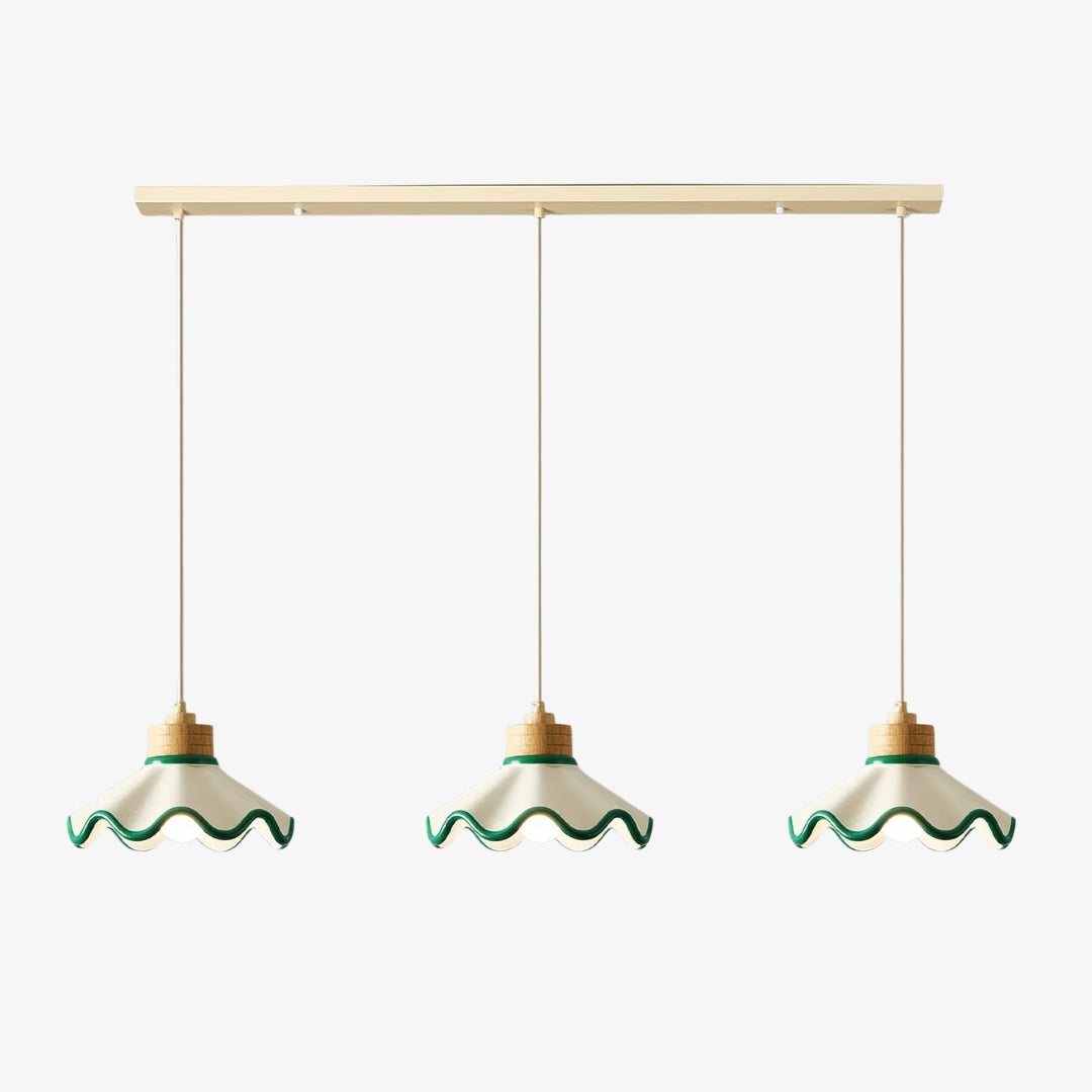 Moliro Scalloped Pendant Light - Modern Wavy Lighting for Dining Room