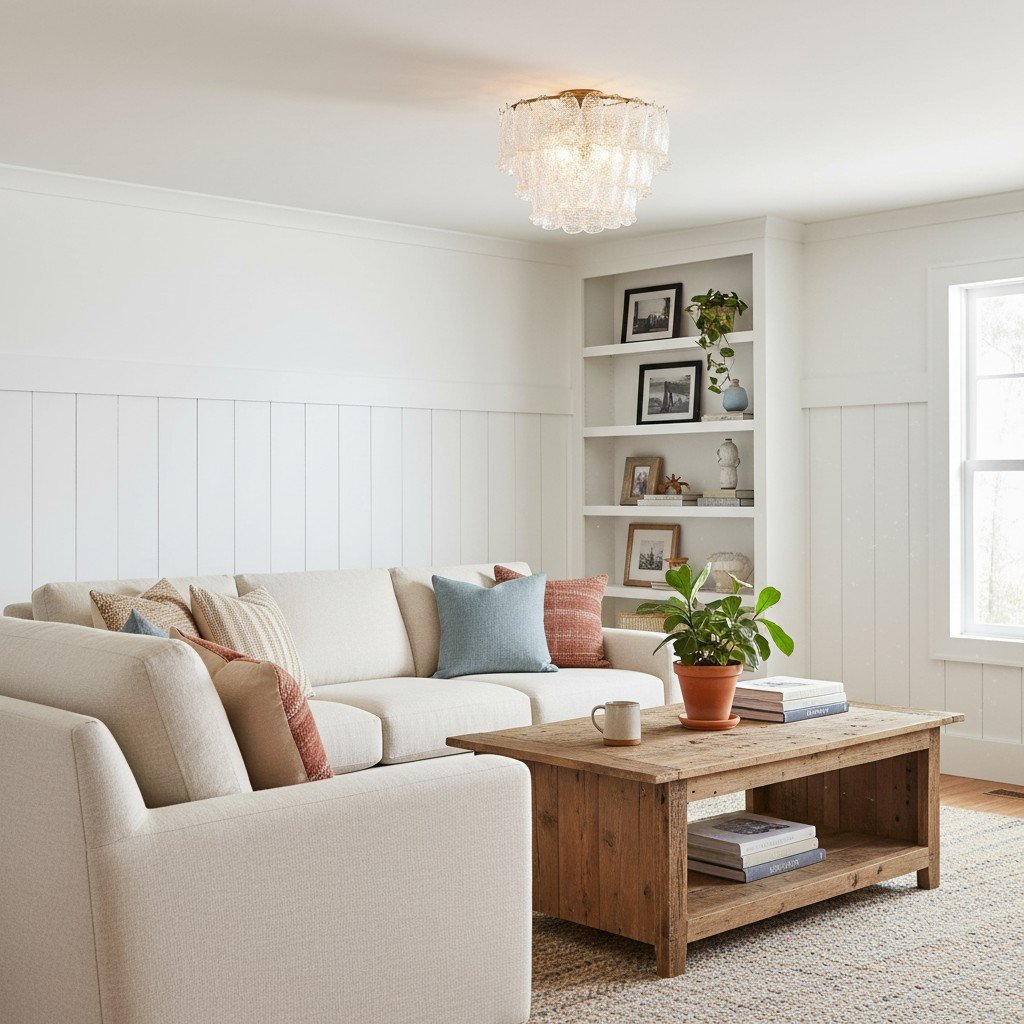 Lumvey Tiered Glass Flush Mount – Round Stacked Design for Modern Home