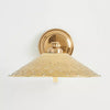Auriglow Modern Wall Sconce – Brass Perforated Light for Bedroom or Hallway