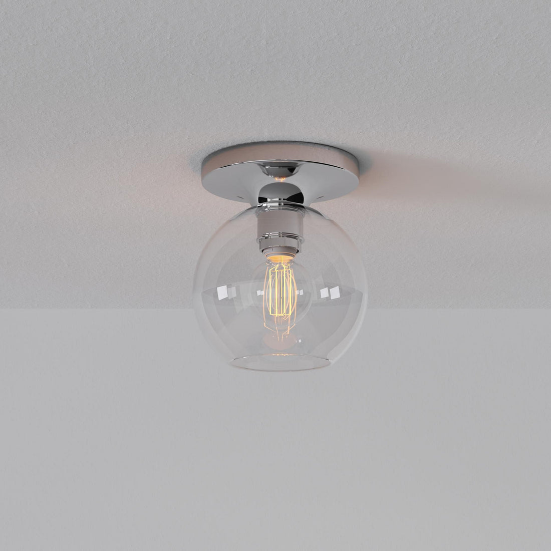 Selvion Modern Globe Pendant Light - Damp-Rated Bathroom Lighting - Luxe Glass Shade