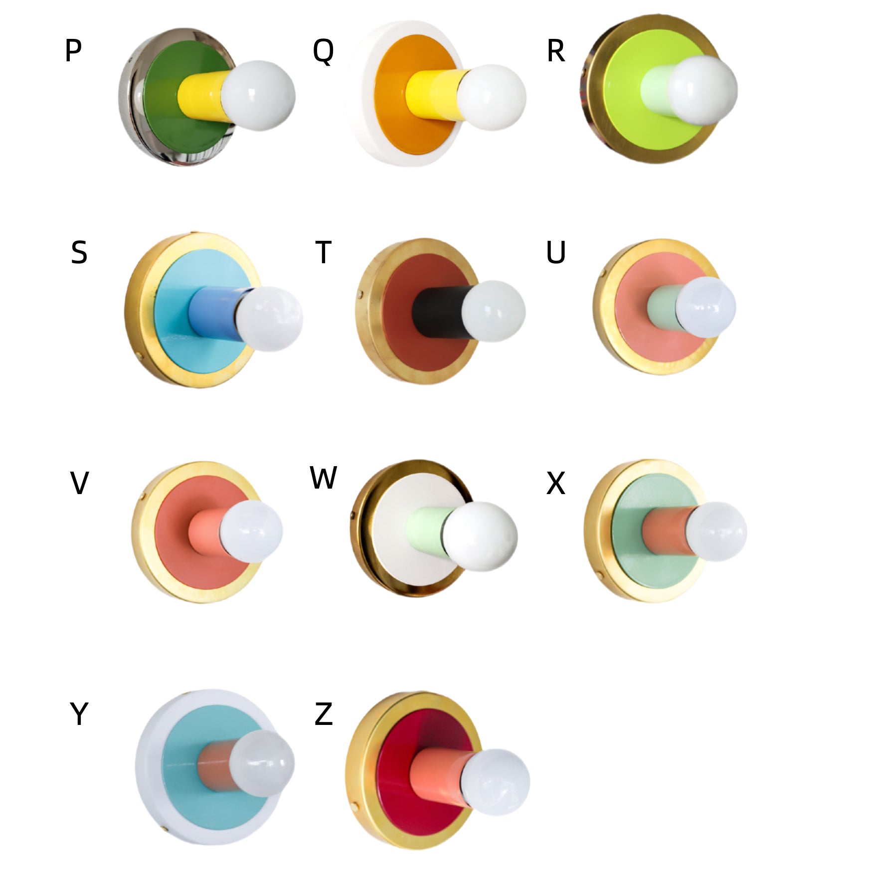 Colorful Wall Sconce - Modern Brass & Chrome Accent Lighting Fixture