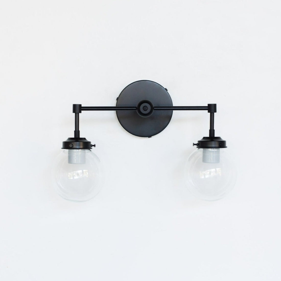 Cohen Two-Light Sconce - Double Head Glass Bathroom Wall Light