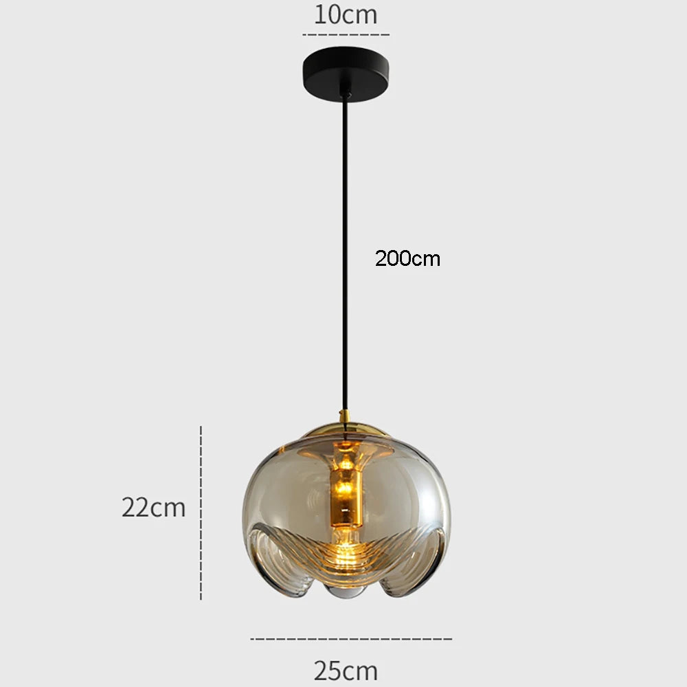 Artistic Brilliance Modern Glass Pendant Light