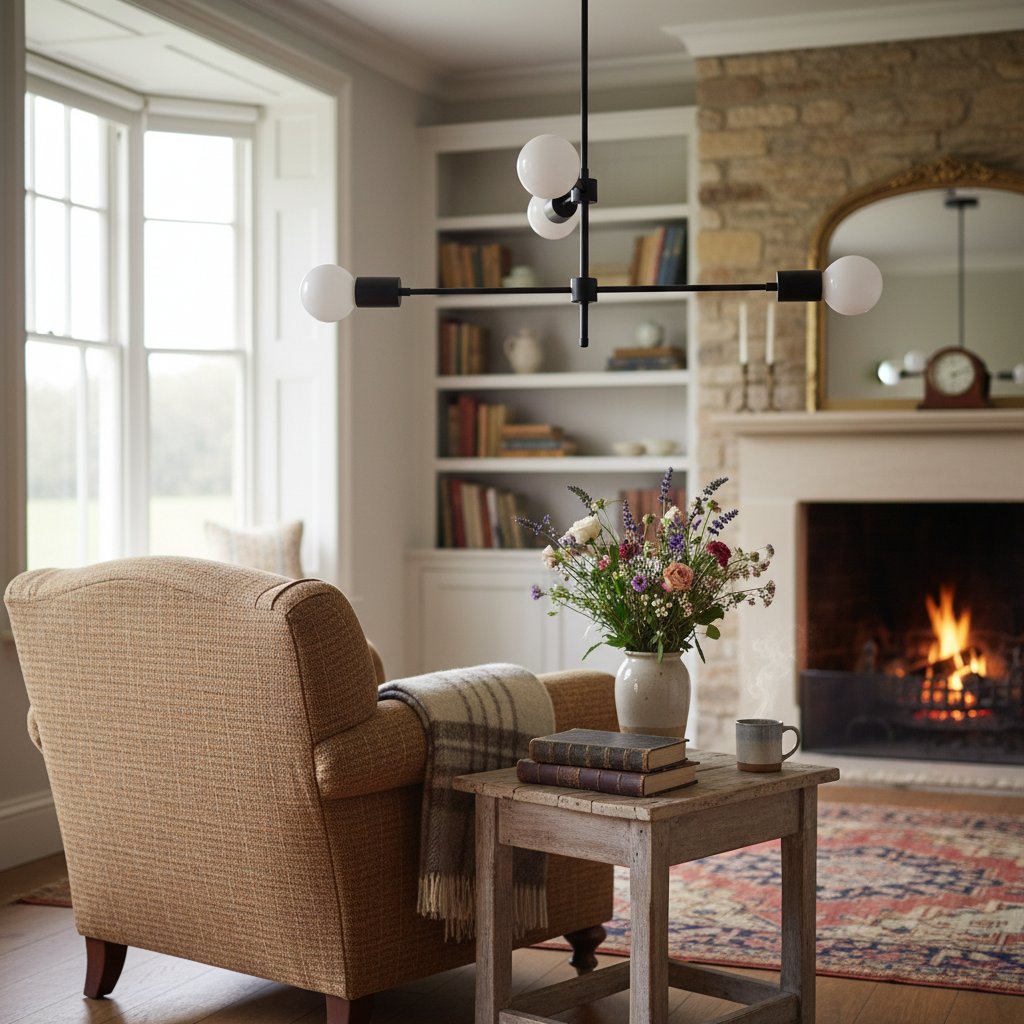 Lumen Mid - Century Globe Chandelier – Elegant Statement Light for Living Room