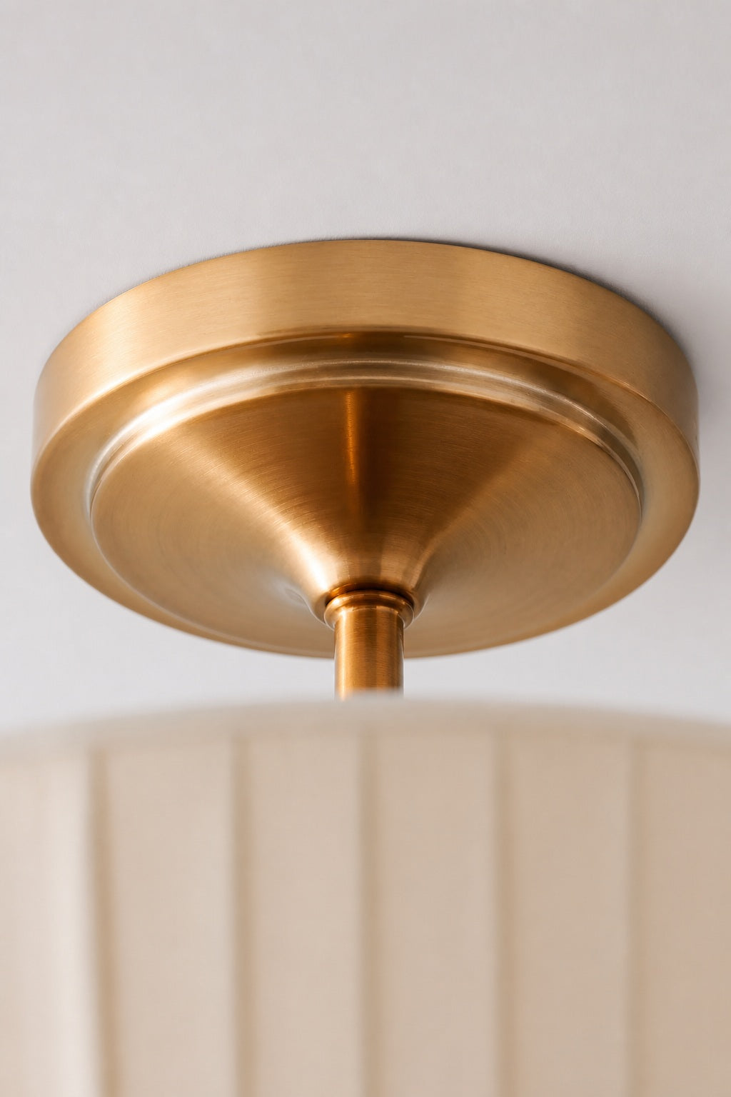 Elumina Silk Semi-Flush Mount - Modern Fabric Ceiling Light Fixture