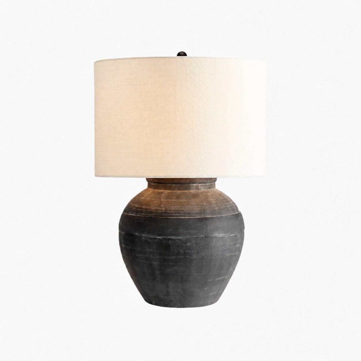 Ceruna Table Lamp with Textured Ceramic Base and Soft Glow for Bedroom Nightstand