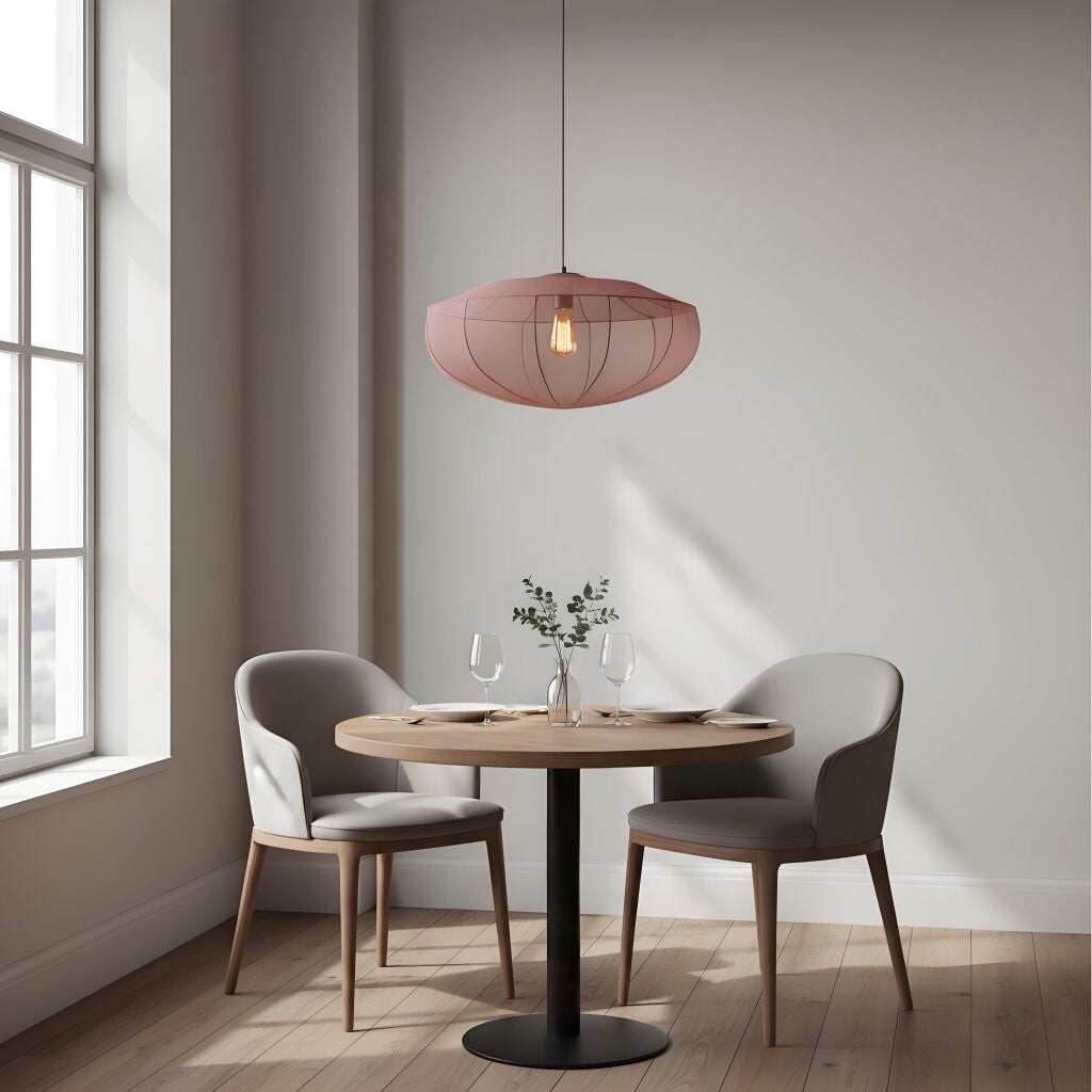 Lumifil Modern Mesh Pendant Light - Hanging Fabric Lghts are Suitable for Dining Rooms or Kitchen Islands
