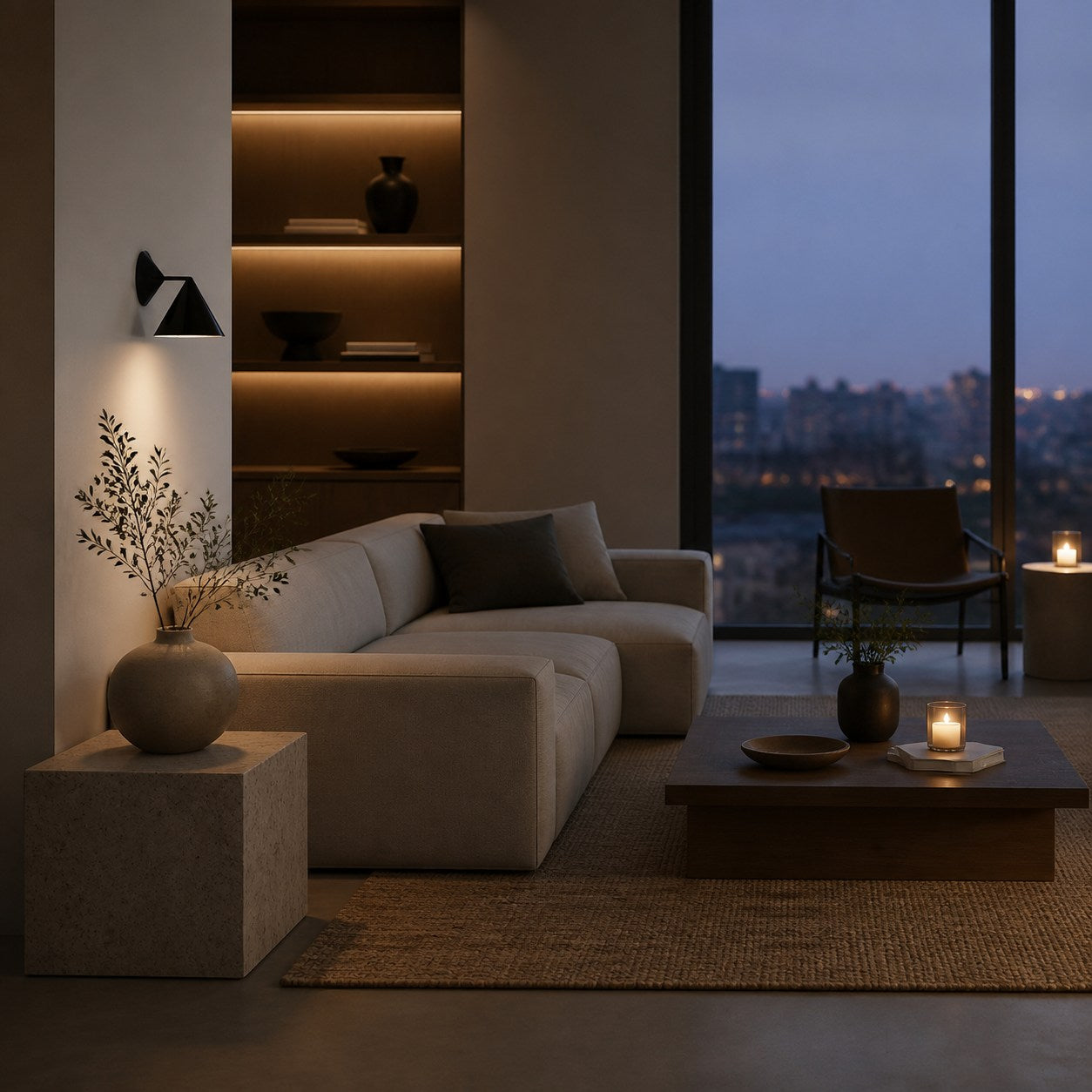 Brivana Sconce Wall Light - Brass Modern Lighting for Bedroom & Hallway