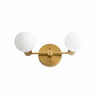 Glorica Glass Vanity Light - Modern Brass Wall Sconce for Bathroom Style