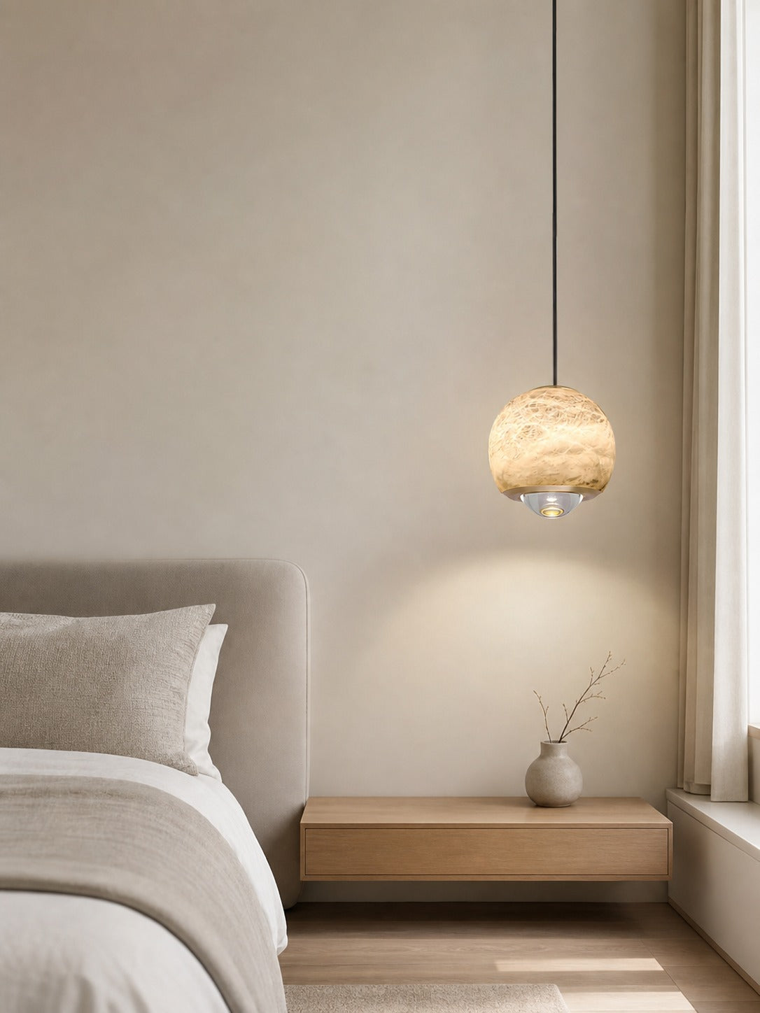 Ferox Alabaster Pendant Light
