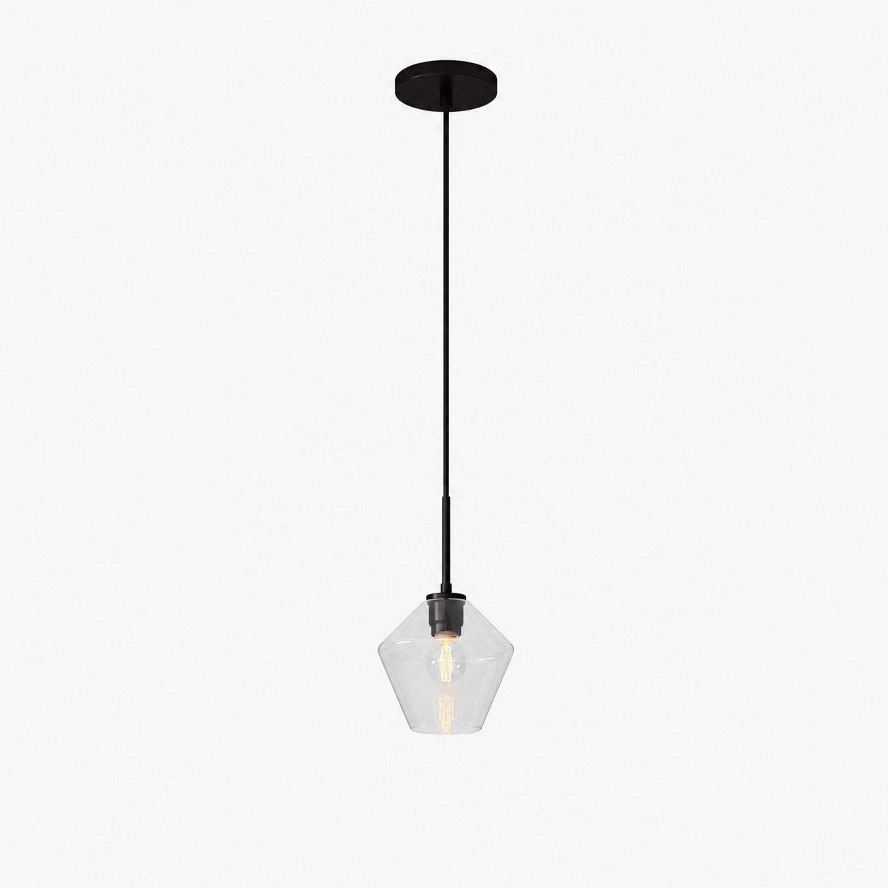 Merin Transparent Glass Sculpture Geometric Chandelier