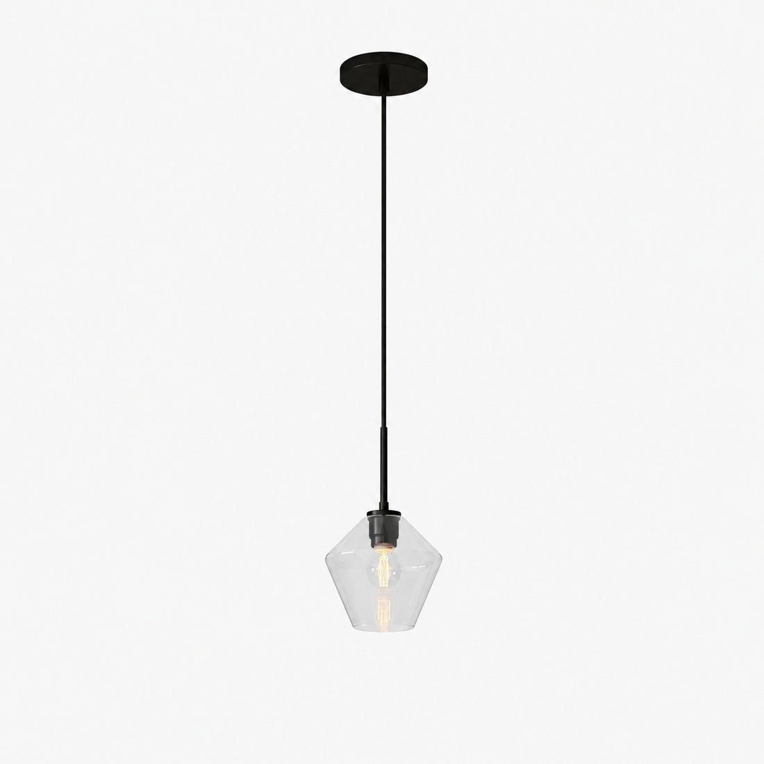 Merin Transparent Glass Sculpture Geometric Chandelier