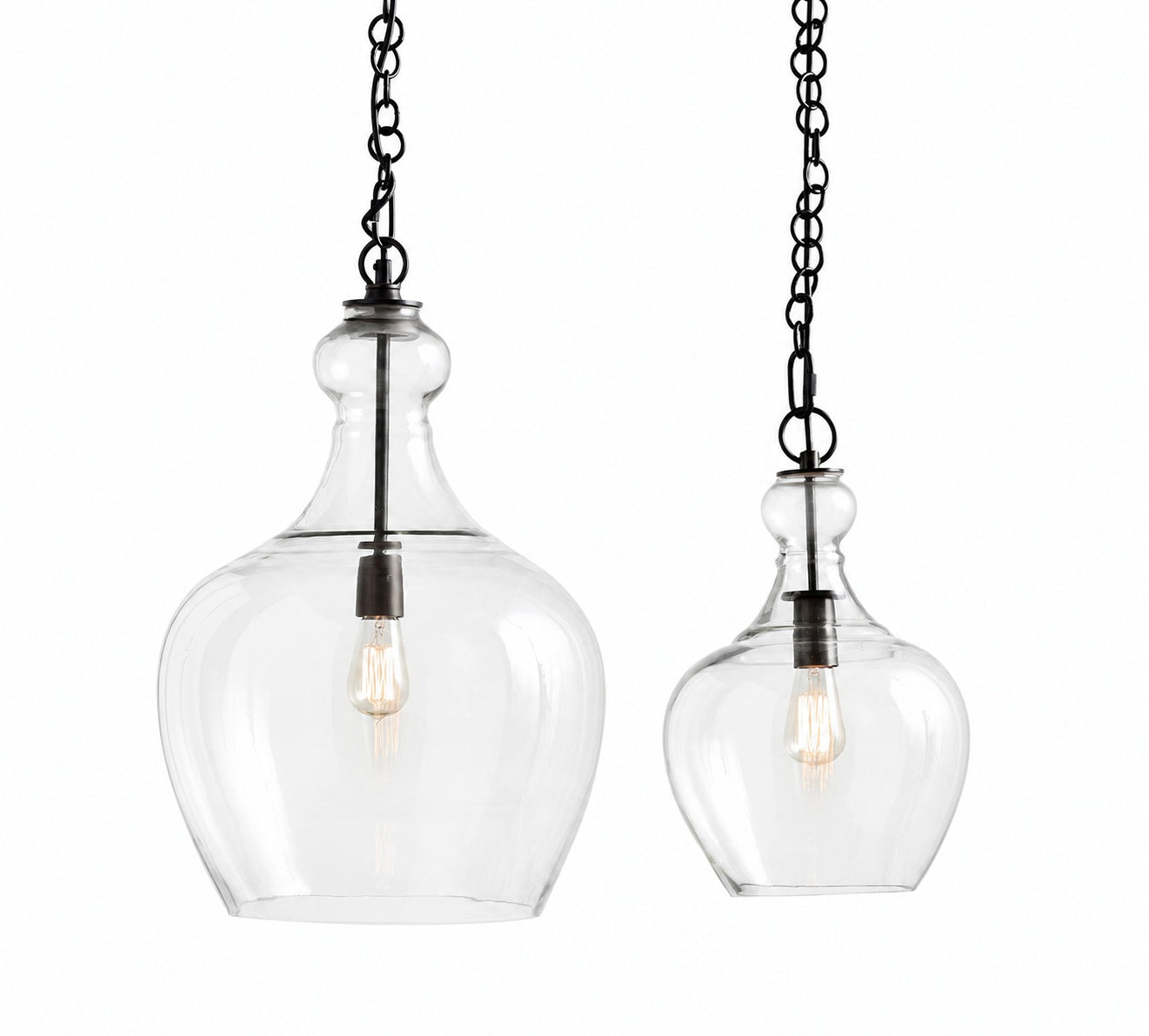 Lawson Glass Pendant Light - Recycled & Milk Glass with Bronze Accent
