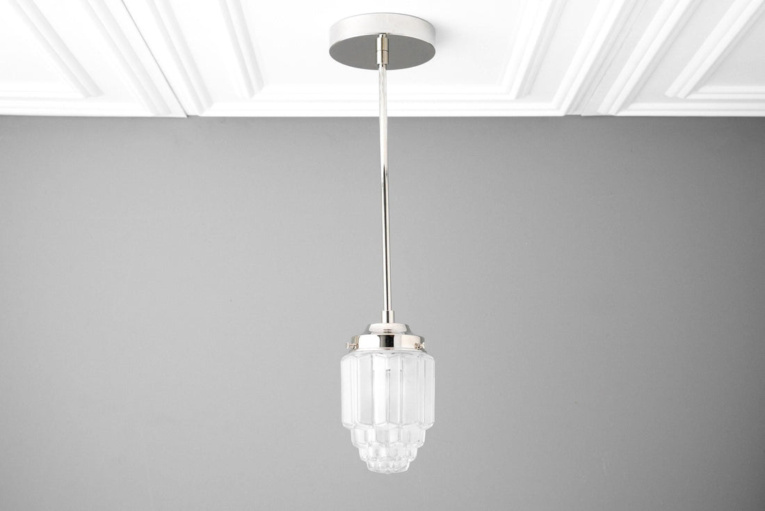 Tierlux Glass Pendant Light - Art Deco Globe Design
